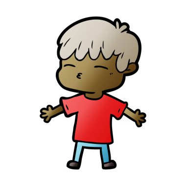 vektör çizim karikatür meraklı çocuk