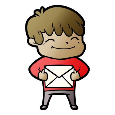 vektör çizim karikatür mutlu çocuk