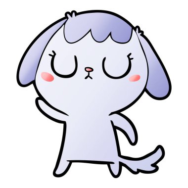 Çizgi film köpeğinin vektör çizimi