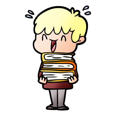 vektör çizim karikatür gülen çocuk