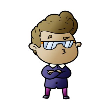 vektör çizim karikatür adam