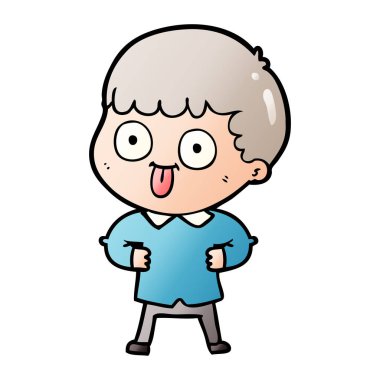 vektör çizim karikatür adam bakıyor