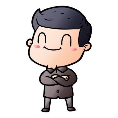 vektör çizim karikatür dostça adam