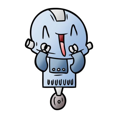 Çizgi film robotunun vektör çizimi