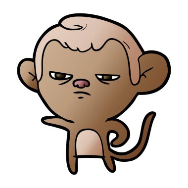 Çizgi film maymununun vektör çizimi