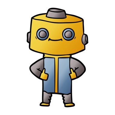 Çizgi film robotunun vektör çizimi