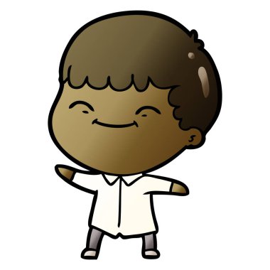 vektör çizim karikatür mutlu çocuk