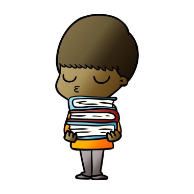 vektör çizim karikatür sakin çocuk