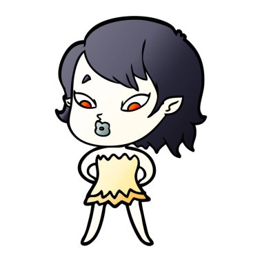 sevimli çizgi vampir kız