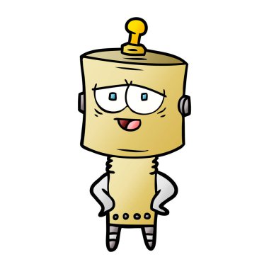 Çizgi film robotunun vektör çizimi