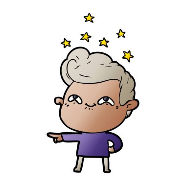 vektör çizim karikatür adam