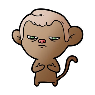 Çizgi film maymununun vektör çizimi