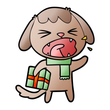 Çizgi film köpeğinin vektör çizimi