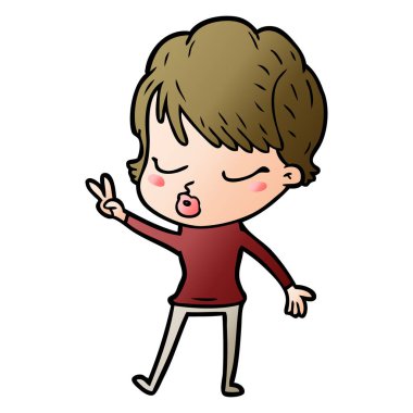 çizgi film gözleri kadınla kapat