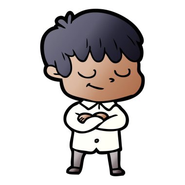 vektör çizim karikatür mutlu çocuk