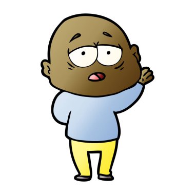 yorgun kel adam çizgi film