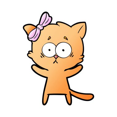 Çizgi film kedisinin vektör çizimi