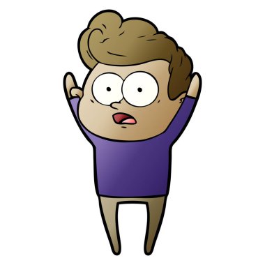 vektör çizim karikatür bakan adam