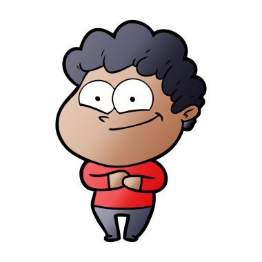 vektör çizim karikatür mutlu adam