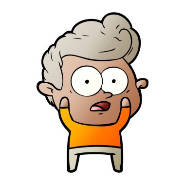 vektör çizim karikatür bakan adam