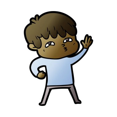 vektör çizim karikatür meraklı adam