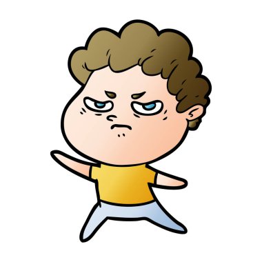 vektör çizim karikatür kızgın adam