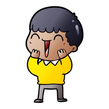 vektör çizim karikatür mutlu adam