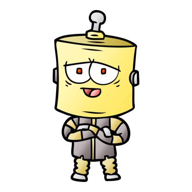 Çizgi film robotunun vektör çizimi