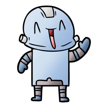 Çizgi film robotunun vektör çizimi