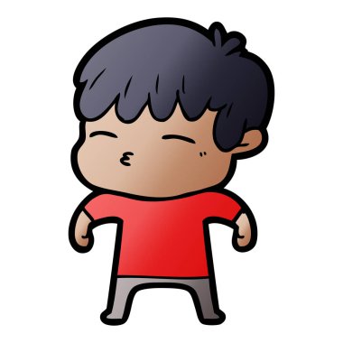 vektör çizim karikatür meraklı çocuk