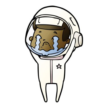 Çizgi film astronotunun vektör çizimi