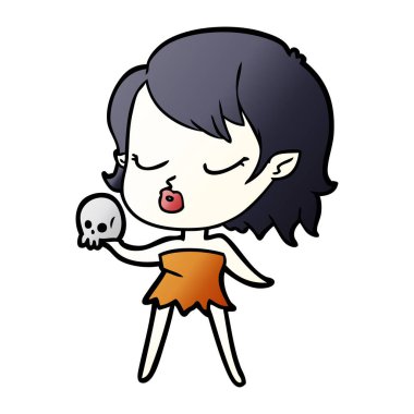 sevimli çizgi vampir kız