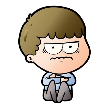 vektör çizim karikatür dostum rahatsız