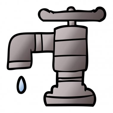 vektör çizim karikatür damlayan musluk