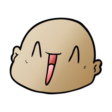 vektör çizim karikatür kel adam