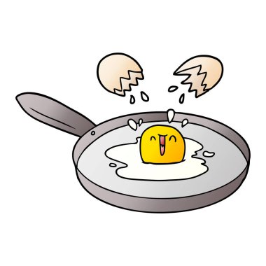 vektör çizim karikatür yumurta kızartma