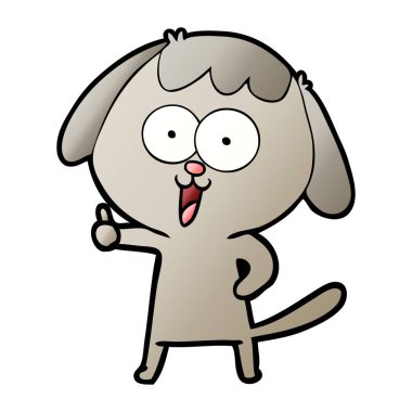 Çizgi film köpeğinin vektör çizimi