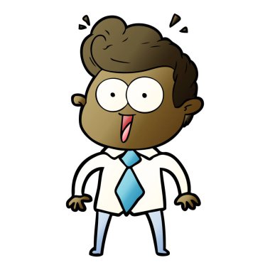 vektör çizim karikatür bakan adam