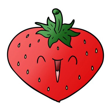 vektör çizim karikatür çilek