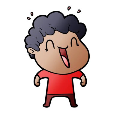 vektör çizim karikatür mutlu adam