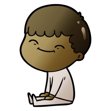 vektör çizim karikatür mutlu çocuk