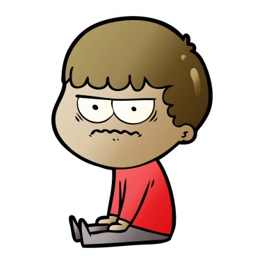 vektör çizim karikatür dostum rahatsız