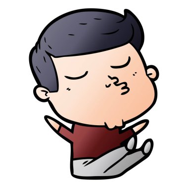 surat asmayı karikatür modeli adam