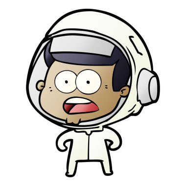 Çizgi film astronotunun vektör çizimi