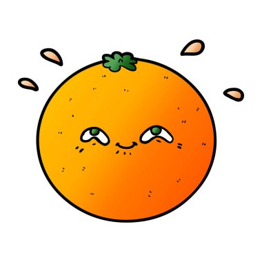 çizgi film turuncu vektör çizim