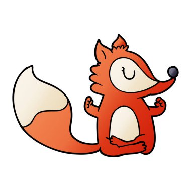 Çizgi film tilkisinin vektör çizimi