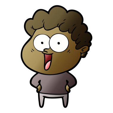 vektör çizim karikatür mutlu adam