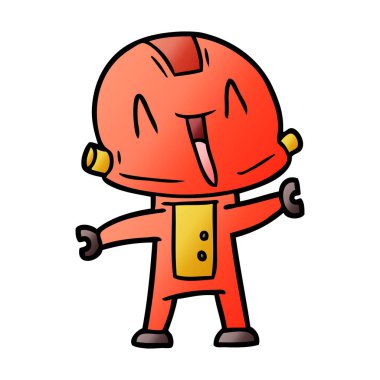 Çizgi film robotunun vektör çizimi