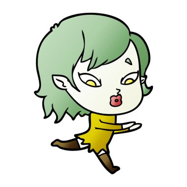 sevimli çizgi vampir kız