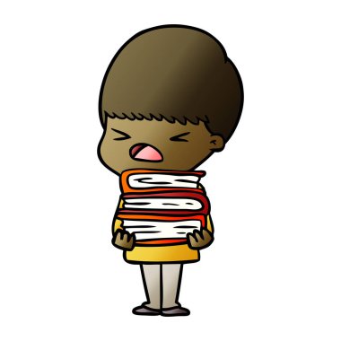 vektör çizim karikatür adam vurguladı